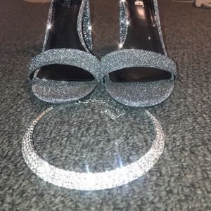 Silver heeled Sandals